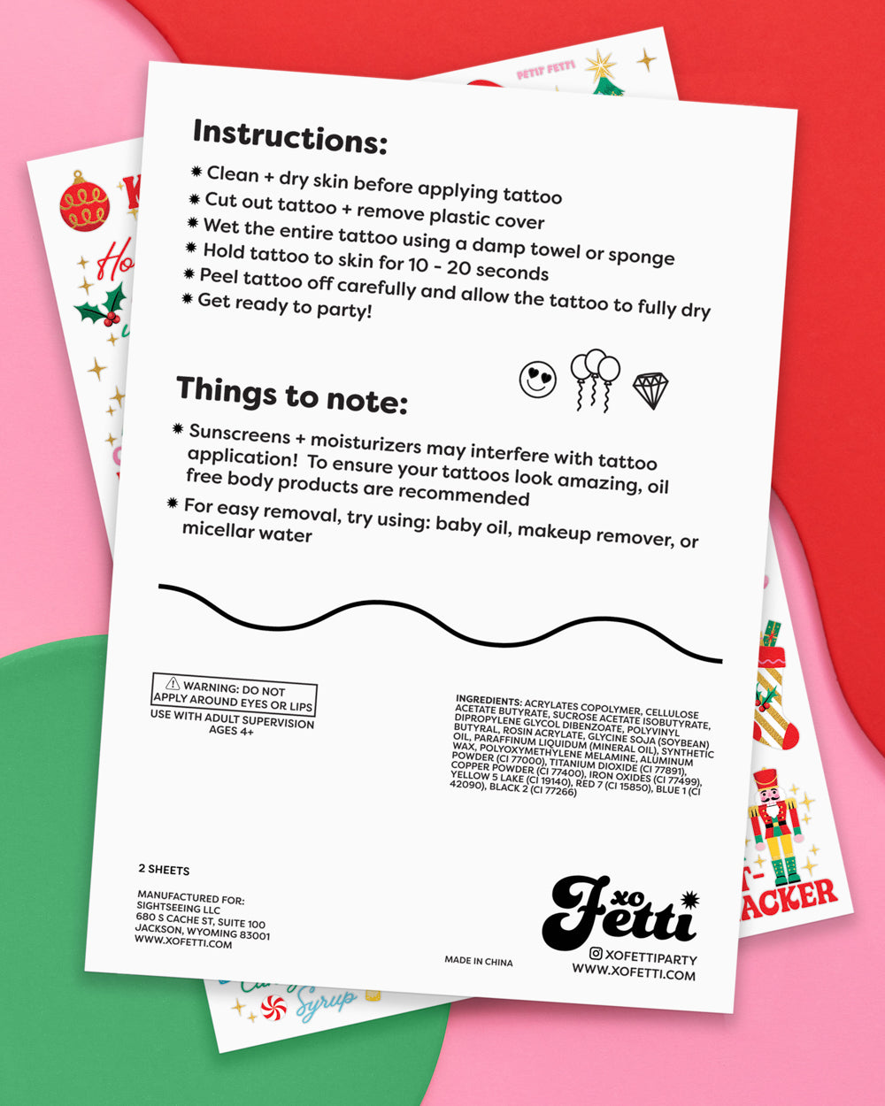 Christmas Movie Tattoos - 48 temporary tattoos