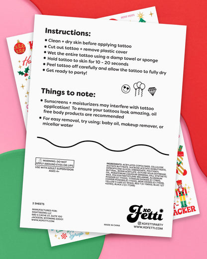 Christmas Movie Tattoos - 48 temporary tattoos