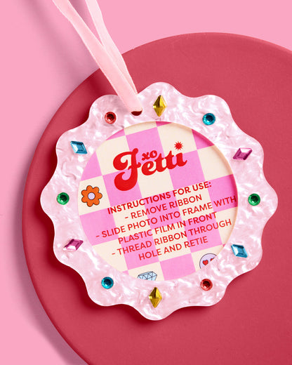 Picture Perfect Ornament - pink frame ornament