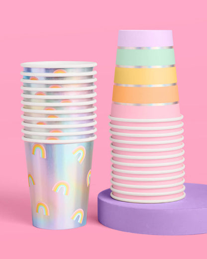 Rainbow Cups - 24 paper cups