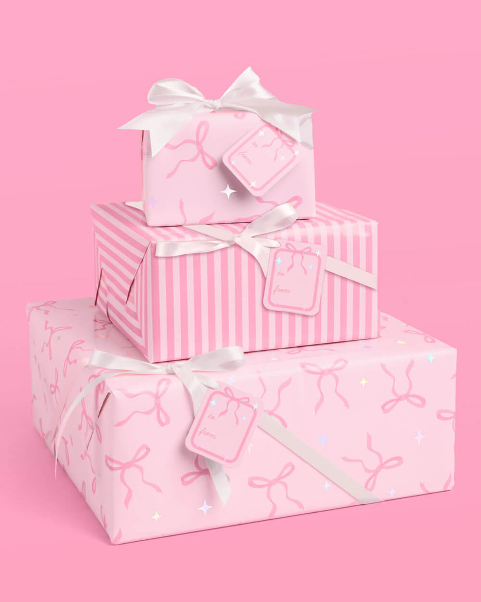 Pretty in Pink Wrapping Paper - 12 sheets + 16 tags – Katherine Kelly ...