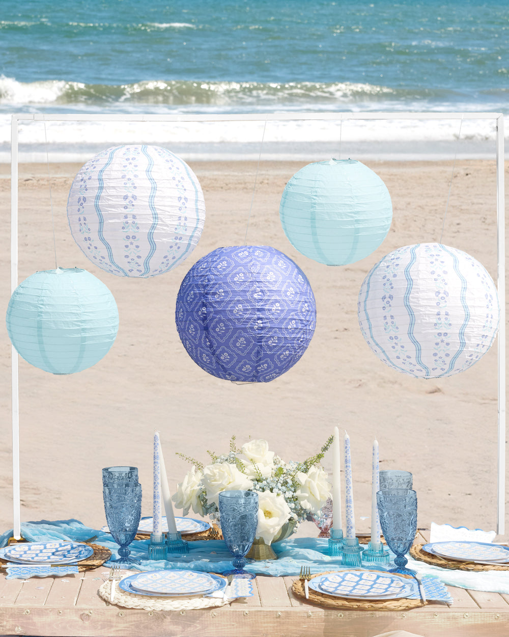 Coastal Lanterns - set of 6 paper lanterns