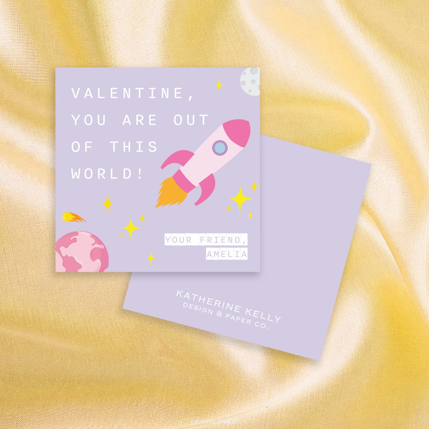 outer space valentine purple