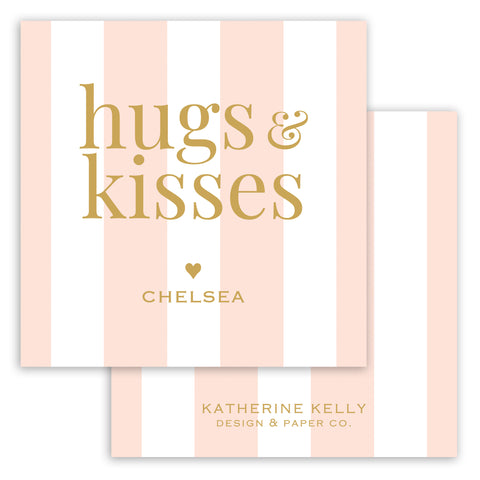 gold hugs & kisses valentine card