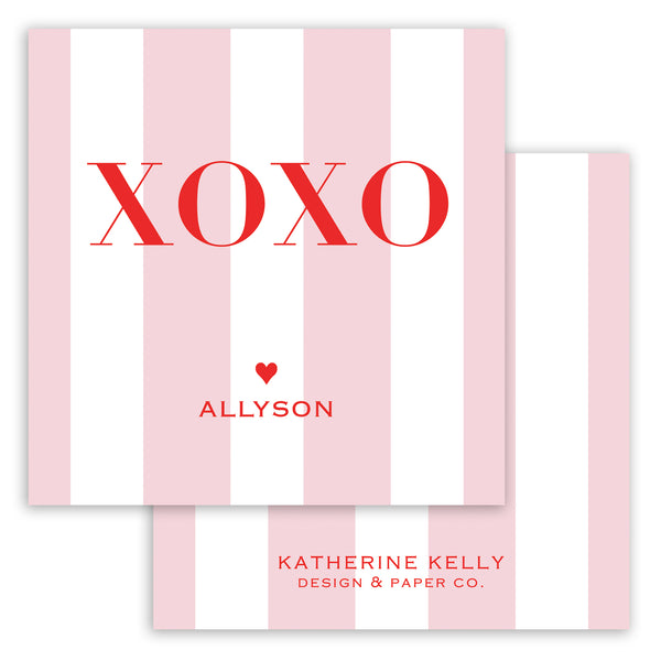 pink xoxo  valentine card