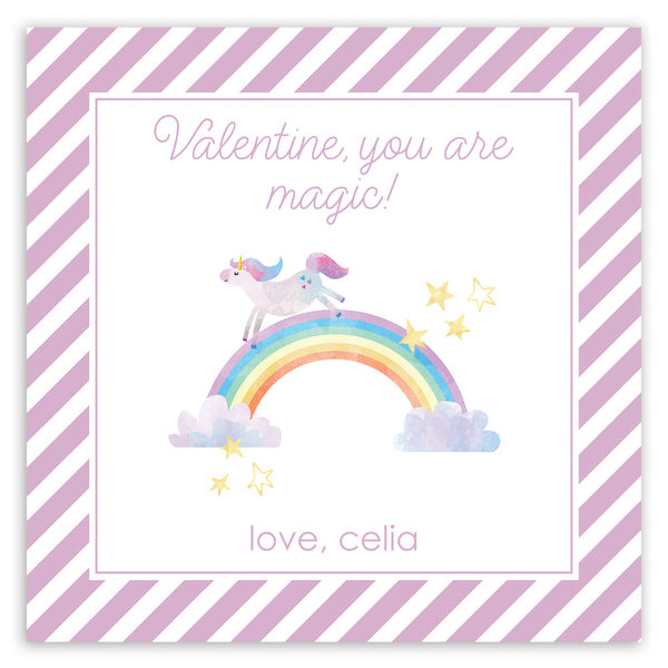 you are magic purple valentine card