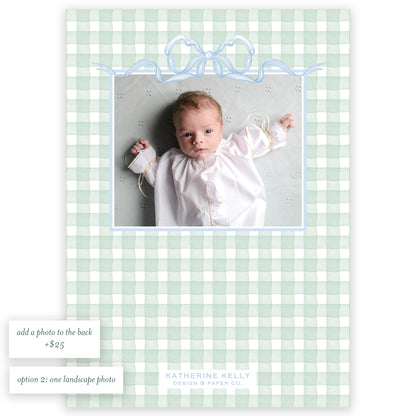 baby blue vine holiday card