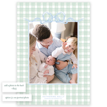 baby blue vine holiday card