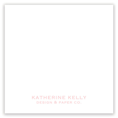 classic pink initial enclosure card