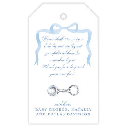 blue hospital thank you tag