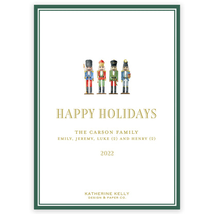 nutcracker plaid portrait full photo card