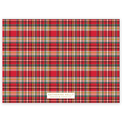 nutcracker plaid border landscape christmas card