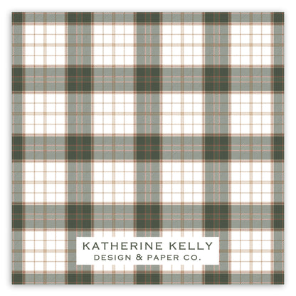 plaid fish enclosure card