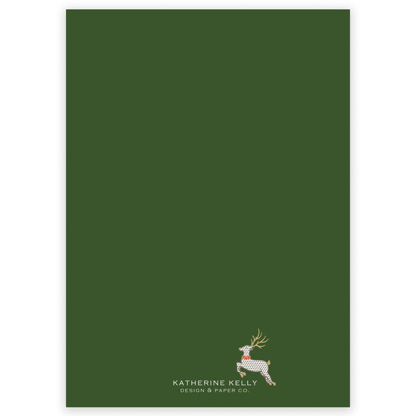 dancing reindeer portrait holiday card