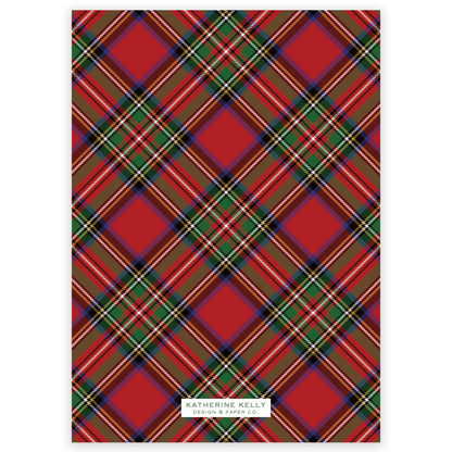 christmas tartan portrait holiday card