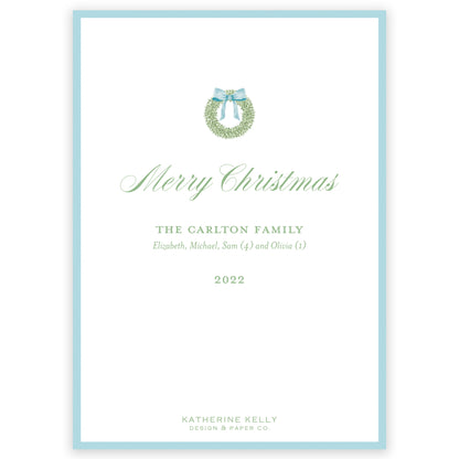 holiday garland photo card