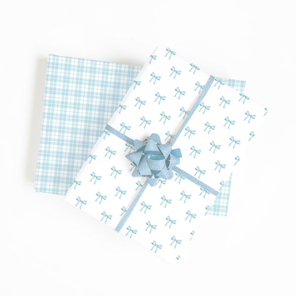 watercolor bow wrapping paper