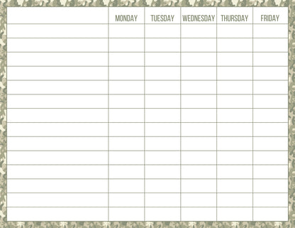 routine chart - blank