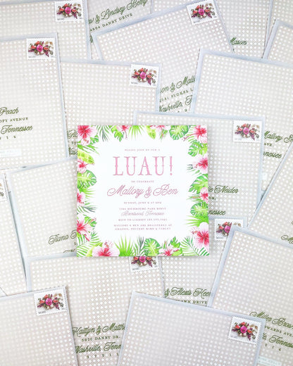 luau party invitation