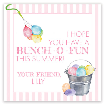 pink bunch-o-fun pink enclosure card