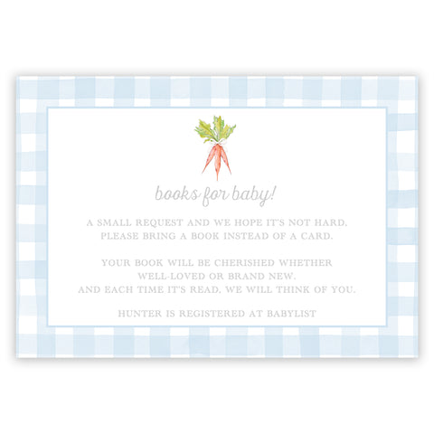 peter rabbit blue books for baby enclosure card