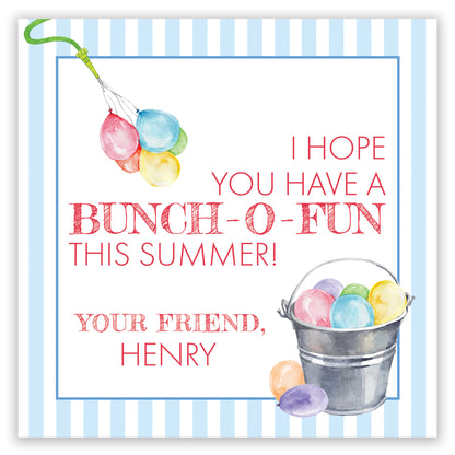 blue bunch-o-fun enclosure card