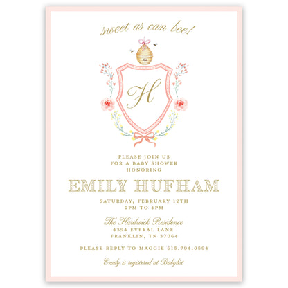 mommy to bee baby shower invitation