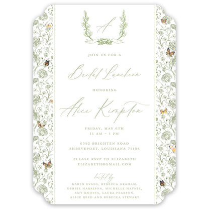butterfly garden party invitation