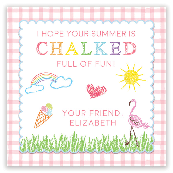 chalked full of fun pink enclosure card