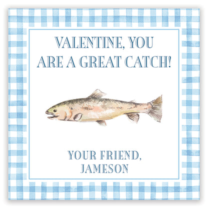 fishing gingham valentine