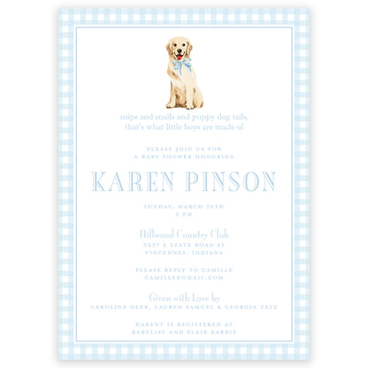 snips & snails shower invitation