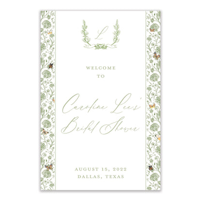 butterfly garden welcome sign