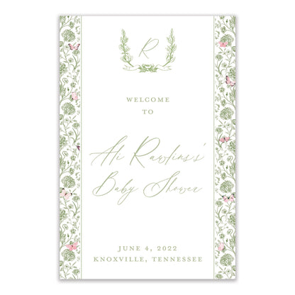 butterfly garden welcome sign