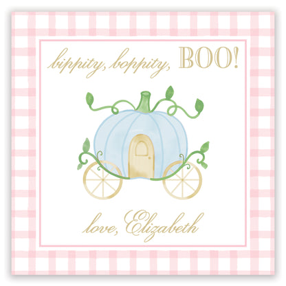 bippity boppity boo! pink halloween card