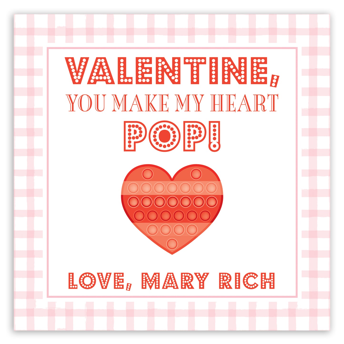 you make my heart pop red valentine printable
