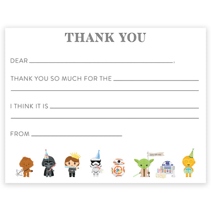 young jedi fill-in thank you note