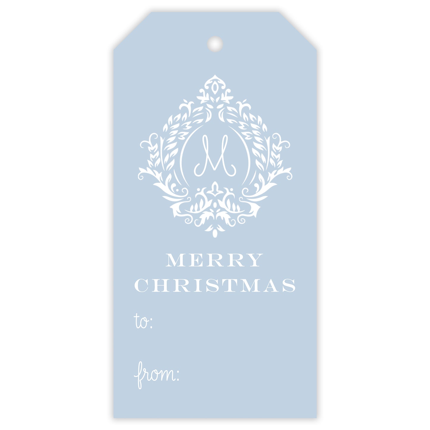 holiday vine fill-in gift tag