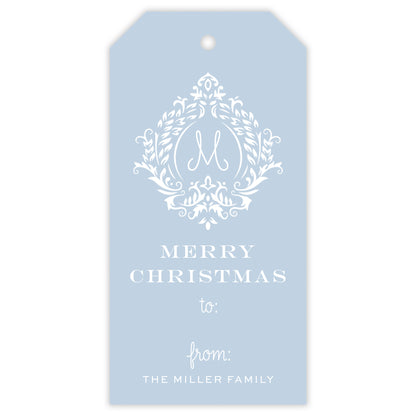 holiday vine personalized gift tag