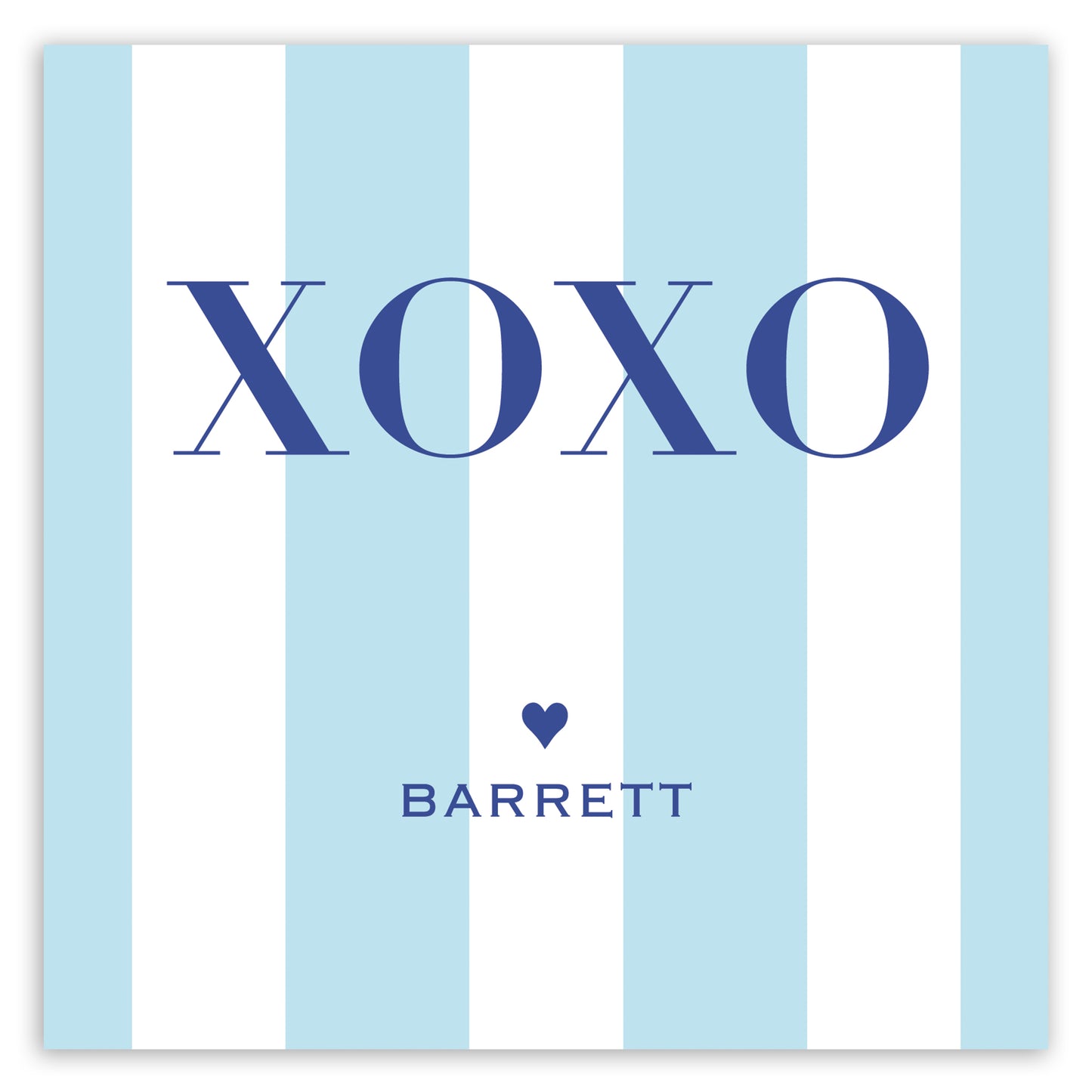 blue xoxo valentine printable