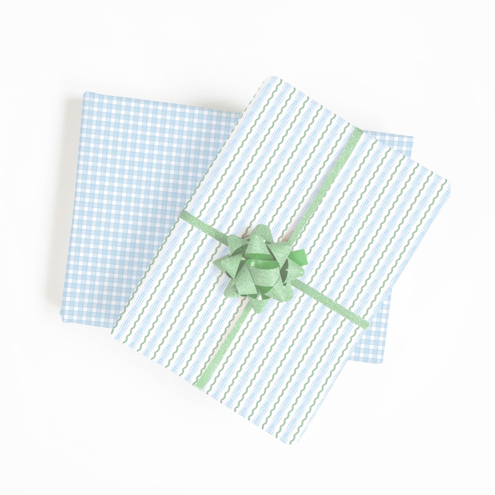greenery stripe wrapping paper