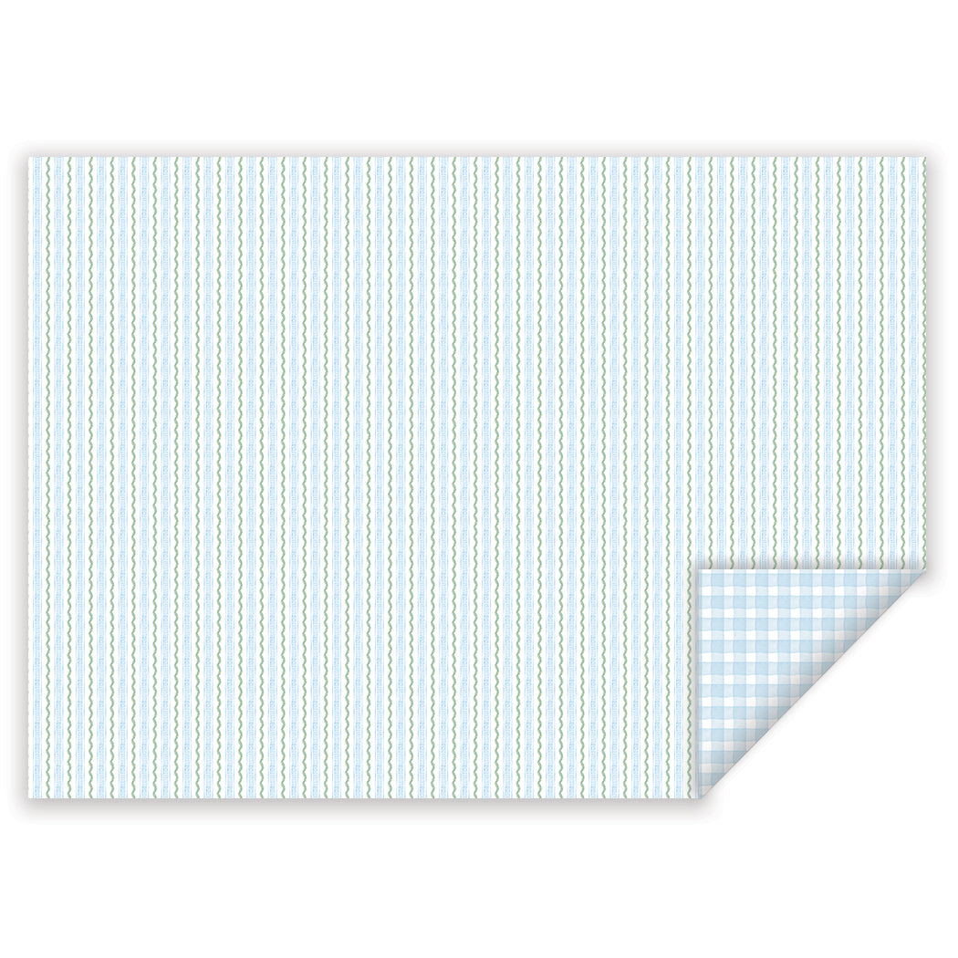 greenery stripe wrapping paper