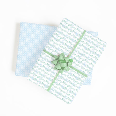 greenery bow wrapping paper