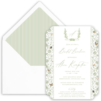 butterfly garden party invitation