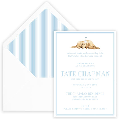 snips & snails birthday invitation