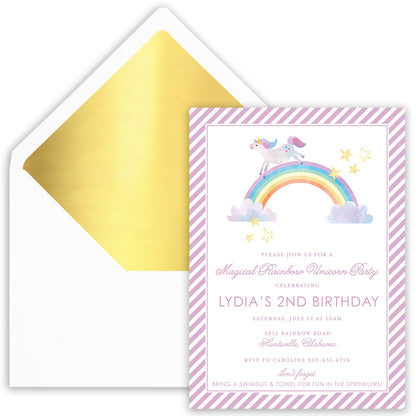 unicorn birthday invitation