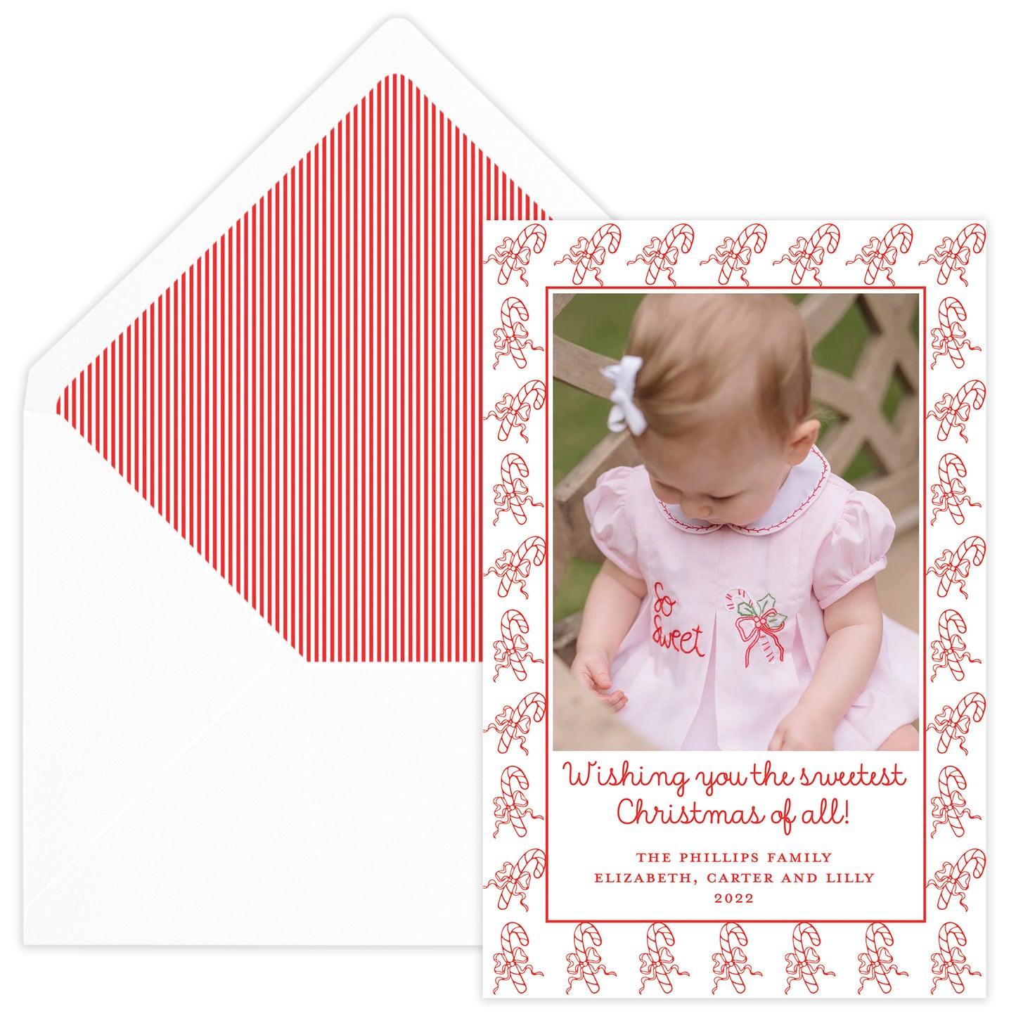 so sweet large holiday photo card
