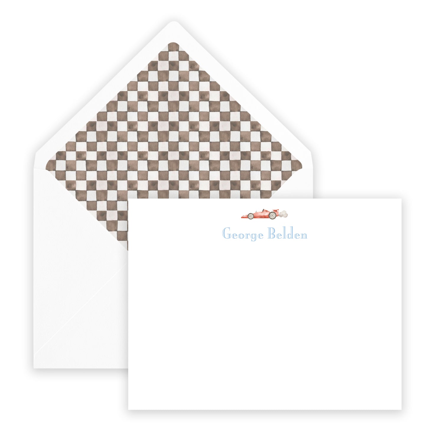 race car notecard