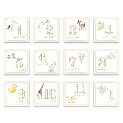 classic cream milestone cards