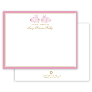 pink bunny notecard