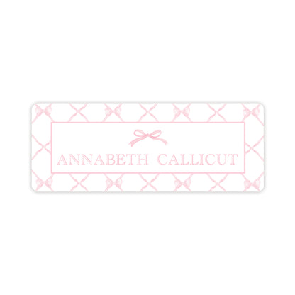 bows vinyl school labels
